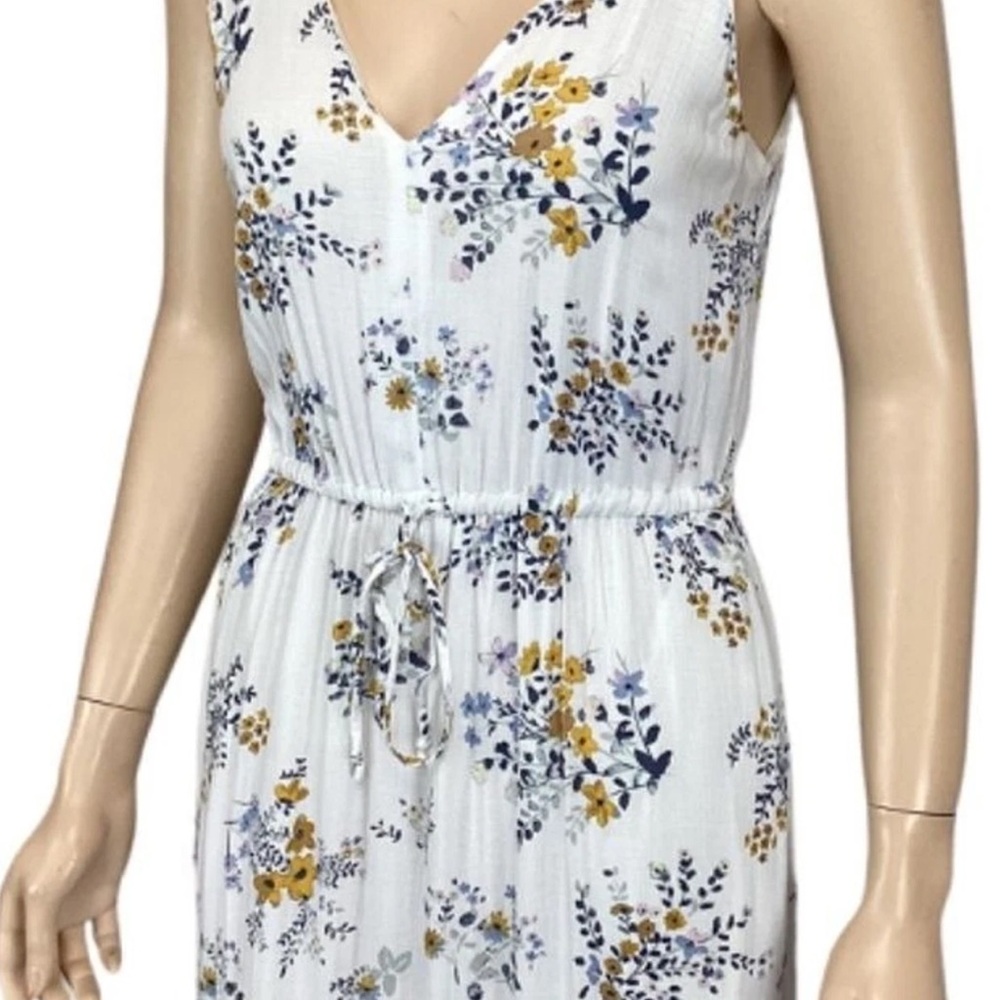 New Lucky Brand Lined Floral Bohemian Maxi Dress w/Pockets Tie Waist Size: XS - Picture 3 of 11